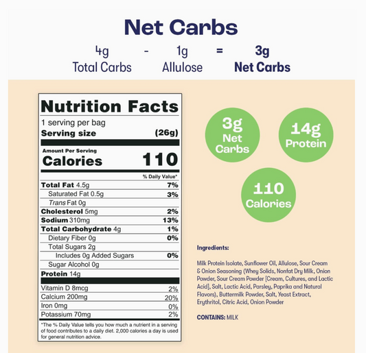 Better than Good Foods - Sour Cream & Onion Protein Puffs - Grab N' Go Bag - Gluten Free, Nut Free, Sugar Free, Soy Free, GMO Free, Nut Free