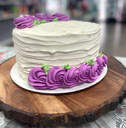 PICK UP ONLY - Keto 8" Cake - Decorated Vanilla Cake - Gluten Free, Sugar Free, Low Carb & Keto Approved