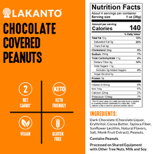Load image into Gallery viewer, Lakanto - Chocolate Covered Peanuts - Vegan, Gluten Free, Sugar Free, Low Carb, Dairy Free &amp; Keto Approved
