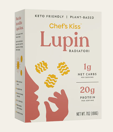 Chef's Kiss - Lupin Pasta - Rotini - Gluten Free, Low Carb, Keto Approved, High Protein