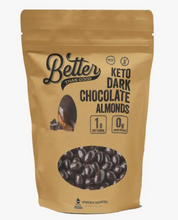 Load image into Gallery viewer, Better than Good Foods - Keto Dark Chocolate Covered Almonds, 6.5 oz. - Vegan, Gluten Free, Sugar Free, High Protein, GMO Free
