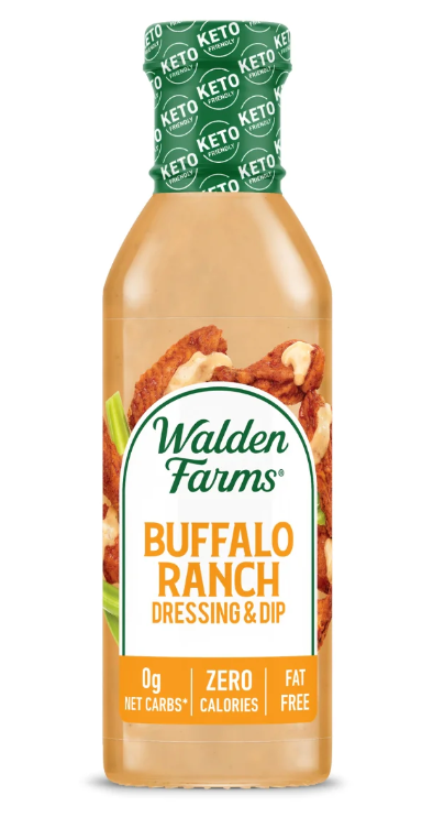 Walden Farms - Buffalo Ranch - Dressing - Gluten Free, Sugar Free, ZERO Carb, VEGAN & Keto Approved