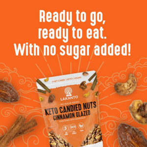 Lakanto - Keto Candied Nuts (Cinnamon Glazed) - Vegan, Gluten Free, Sugar Free, Low Carb (8 oz)
