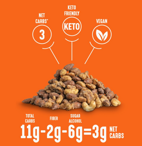 Lakanto - Keto Candied Nuts (Cinnamon Glazed) - Vegan, Gluten Free, Sugar Free, Low Carb (8 oz)