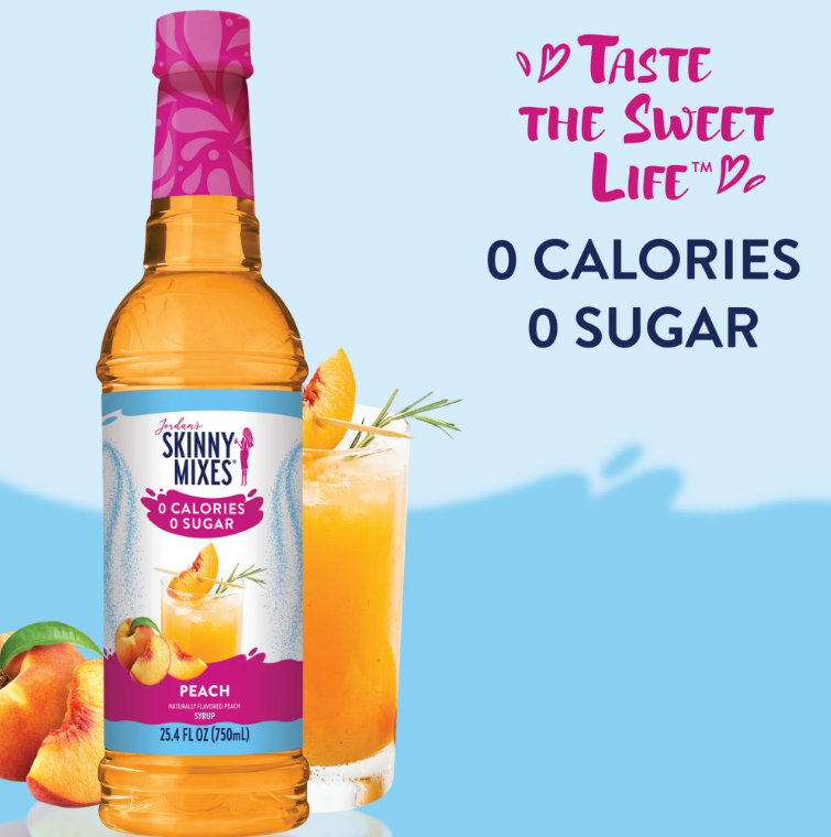Skinny Mixes - Peach Syrup - 0 Calories, 0 Sugar, 0 Carbs & Keto Approved