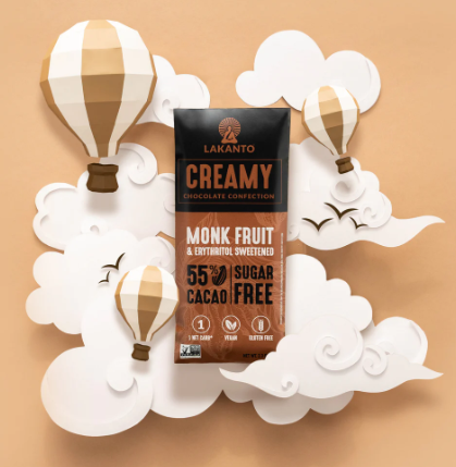 Lakanto - Creamy Milk Chocolate Sugar-Free Chocolate Bar - Vegan, Gluten Free, Sugar Free, Low Carb