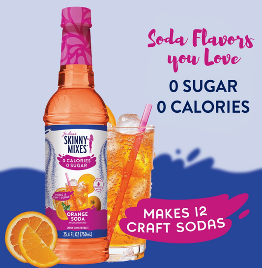Skinny Mixes - Orange Soda Syrup - 0 Calories, 0 Sugar, 0 Carbs & Keto Approved
