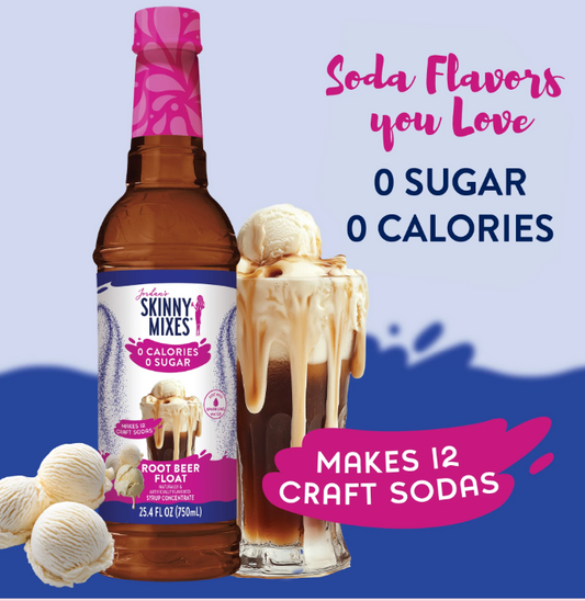 Skinny Mixes - Root Beer Float Syrup - 0 Calories, 0 Sugar, 0 Carbs & Keto Approved