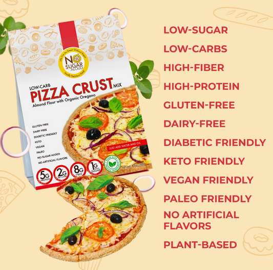 No Sugar Aloud - Pizza Crust (Keto, Sugar Free, Vegan, Paleo, Dairy Free & Gluten Free)