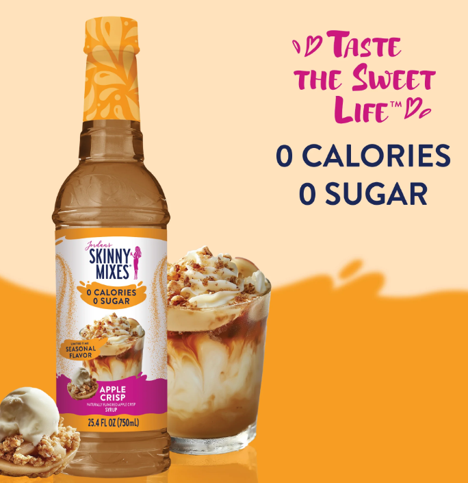 Skinny Mixes - Apple Crisp Syrup - 0 Calories, 0 Sugar, 0 Carbs & Keto Approved
