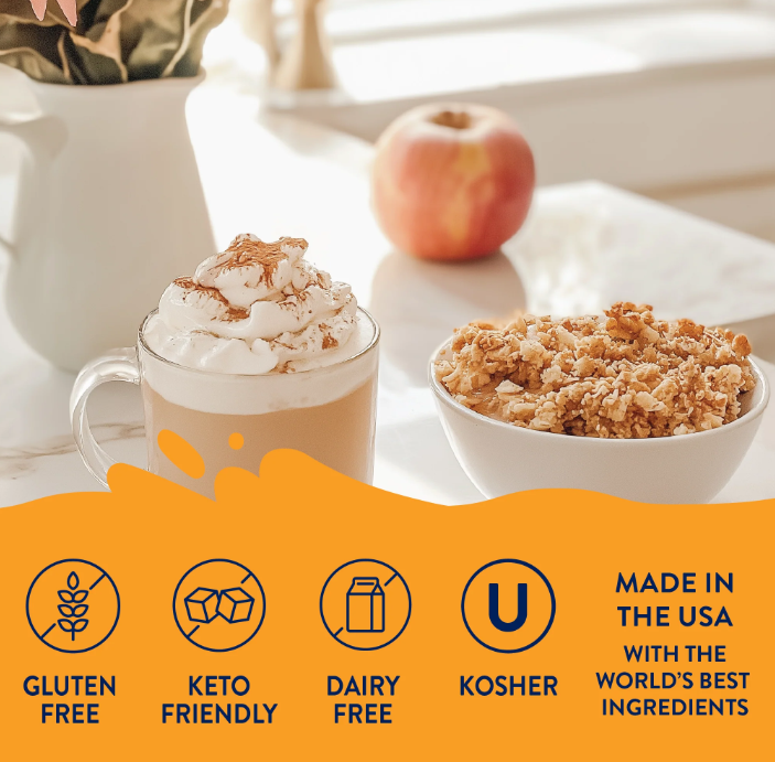 Skinny Mixes - Apple Crisp Syrup - 0 Calories, 0 Sugar, 0 Carbs & Keto Approved