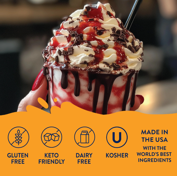 Skinny Mixes - Vampire Kiss, Chocolate & Cherry Syrup - 0 Calories, 0 Sugar, 0 Carbs & Keto Approved