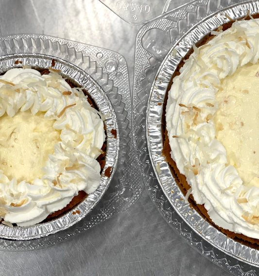 PICK UP ONLY - Carb Smart Coconut Cream Pie, Mini Pie or 9" Pie **Seasonal** - Gluten Free, Sugar Free, Low Carb & Keto Approved