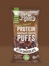 Load image into Gallery viewer, Better than Good Foods - Keto Chocolate Protein Puffs - Grab N&#39; Go Bag - Gluten Free, High Protein, GMO Free, Nut Free
