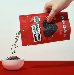 Max Mallow - Zero Sugar Vegan Dark Chocolate Chips - Sugar Free. VEGAN, DAIRY FREE Chocolate Chips