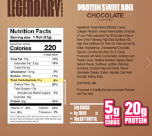 Load image into Gallery viewer, Legendary Foods - Chocolate | Protein Sweet Roll - Gluten Free, Sugar Free, Low Carb &amp; Keto Approved
