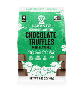 Lakanto - Sugar Free Keto Mint Chocolate Truffles - Gluten Free, Sugar Free & Low Carb