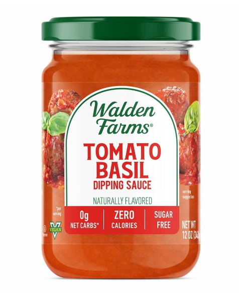 Walden Farms - Tomato Basil - Marinara Sauce - Gluten Free, Sugar Free, ZERO Carb, VEGAN & Keto Approved