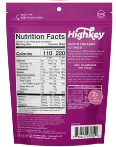 HighKey - Soft Baked Mini Treats: Birthday Cake (2oz) - Gluten Free, Sugar Free, Low Carb & Keto Approved