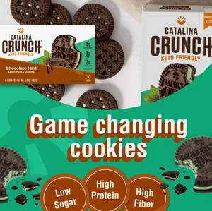 Catalina Crunch - Chocolate Mint Sandwich Cookies - Gluten Free, Low Sugar, Low Carb & Keto Friendly