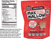 Load image into Gallery viewer, Max Mallow - Cinnamon Toast, Keto Marshmallow by Know Brainer Foods - Sugar Free Marshmallow Bites

