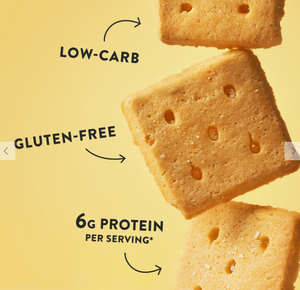 Highkey - Almond Flour Cheddar Cracker (2 oz) - Keto Cheese Cracker - Gluten Free, Sugar Free, Low Carb & Keto Approved