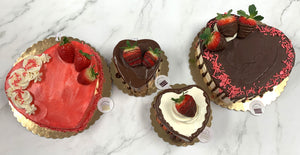 IN STORE ONLY - Keto 8" Heart Cake - Single Layered Decorated Heart Shaped Cake - Gluten Free, Sugar Free, Low Carb, Keto & Diabetic Friendly