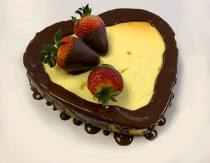 IN STORE ONLY - Keto 8" Heart Cheese Cake - Decorated Heart Shaped Cheese Cake - Gluten Free, Sugar Free, Low Carb, Keto & Diabetic Friendly