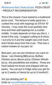 Keto Fat Head Italian Seasoned Pizza Crust - 10" Gluten Free Pizza Crust - Gluten Free, Sugar Free, Low Carb & Keto Approved