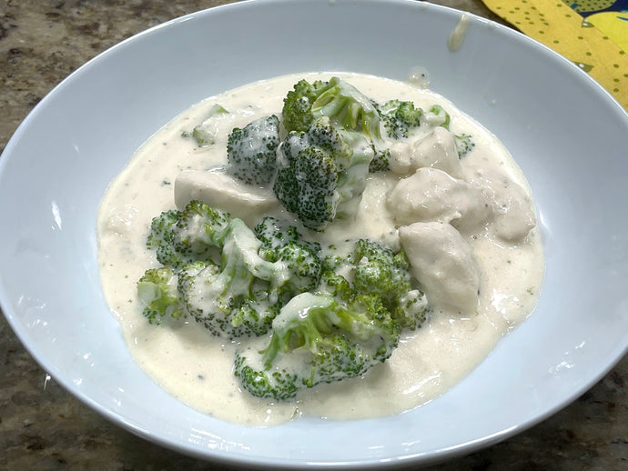 Chicken & Broccoli Alfredo (Keto, GF, SF, LC)