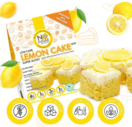 No Sugar Aloud - Lemon Cake Mix (Keto, Sugar Free, Vegan, Paleo, Dairy Free & Gluten Free)