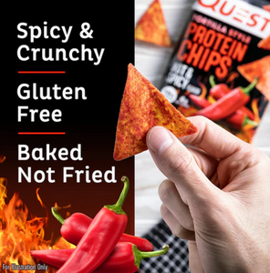 Quest Nutrition -Tortilla Style Protein Chips - Hot & Spicy - Gluten Free, High Protein, Low Carb, Keto Friendly