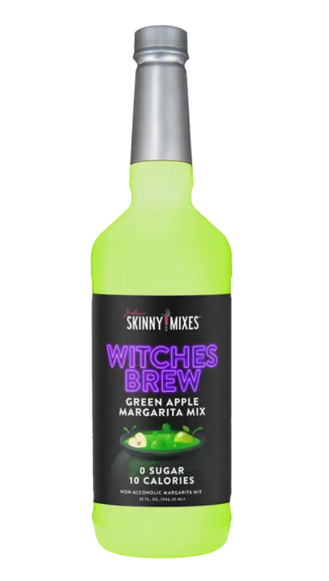 Skinny Mixes - Witches Brew Green Apple Margarita Mix - Gluten Free, Low Calories, Low Sugar, Keto Friendly