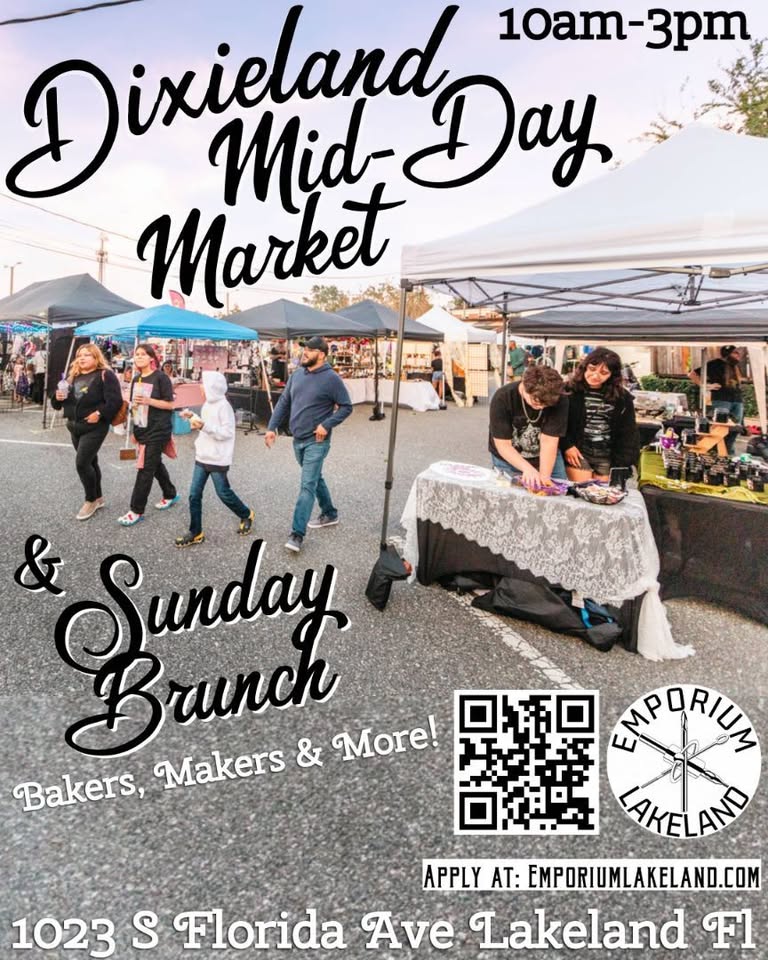 Sept 7th - 11 am to 4 pm - Emporium Mid Day Market - Lakeland, Florida - Outdoor