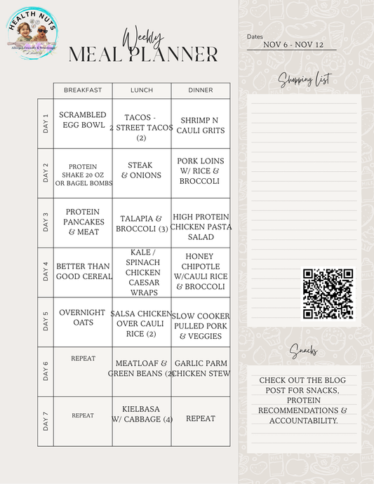 Meal Prep - Week 1 Lunch