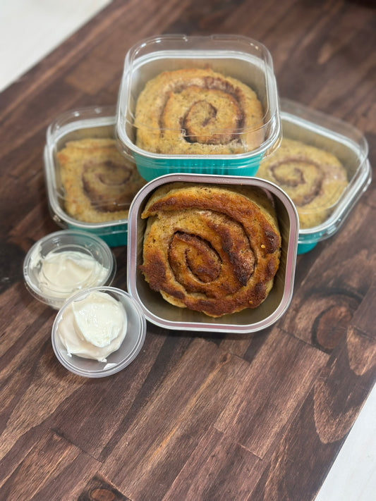 4 Keto Cinnamon Roll, and Cream Cheese Frosting