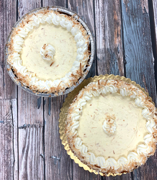PICK UP ONLY - Carb Smart Coconut Cream Pie, Mini Pie or 9" Pie **Seasonal**  - Gluten Free, Sugar Free, Low Carb & Keto Approved