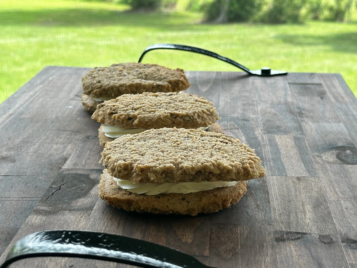 PICK UP ONLY - Keto Oatmeal Cream Pie Cookie, Giant Decorated Cookie - Gluten Free, Sugar Free, Low Carb & Keto Approved