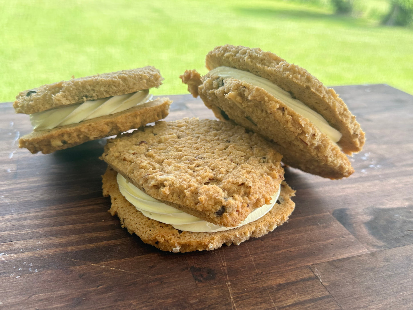 PICK UP ONLY - Keto Oatmeal Cream Pie Cookie, Giant Decorated Cookie - Gluten Free, Sugar Free, Low Carb & Keto Approved