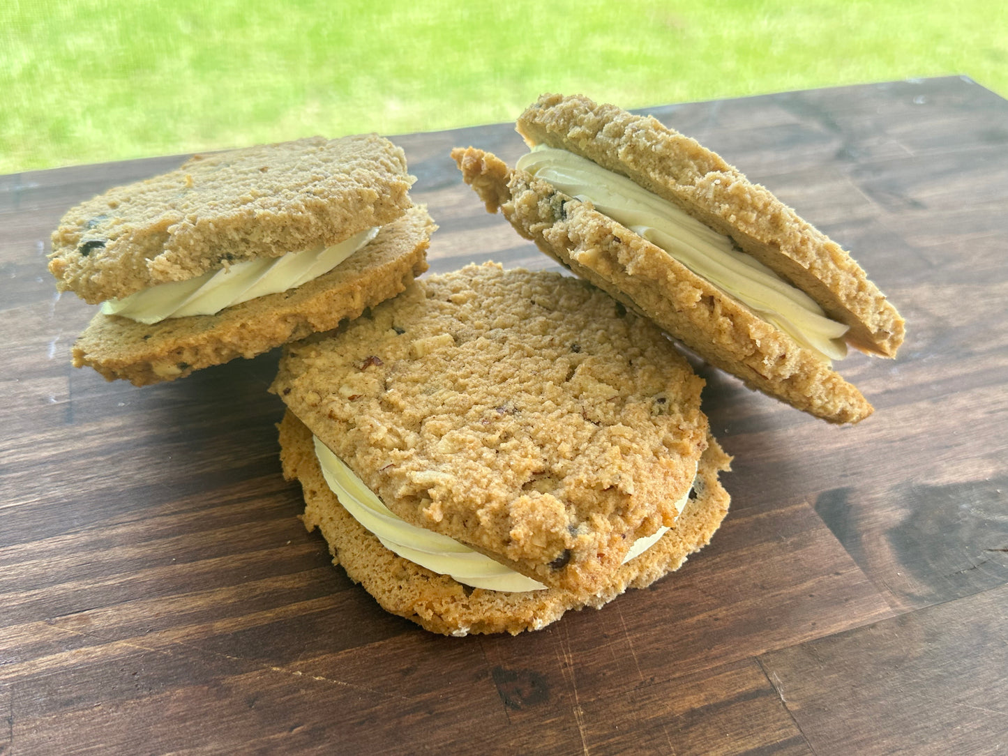PICK UP ONLY - Keto Oatmeal Cream Pie Cookie, Giant Decorated Cookie - Gluten Free, Sugar Free, Low Carb & Keto Approved
