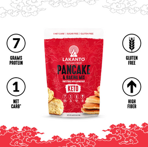 Lakanto - Pancake & Baking Mix - Gluten Free, Sugar Free, Low Carb, High Fiber & Keto Approved