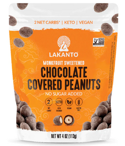 Lakanto - Chocolate Covered Peanuts - Vegan, Gluten Free, Sugar Free, Low Carb, Dairy Free & Keto Approved