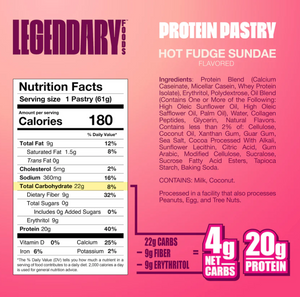 Legendary Foods - Hot Fudge Sundae | Protein Pastry - Gluten Free, Sugar Free, Low Carb & Keto Approved