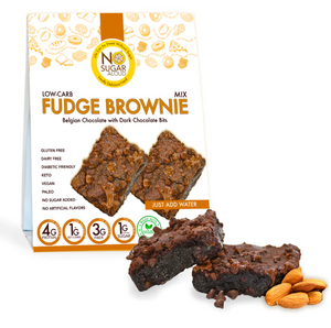 No Sugar Aloud - Fudge Brownie (Keto, Sugar Free, Vegan, Low Carb, Paleo, Dairy Free & Gluten Free)