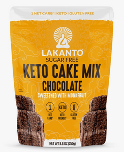 Lakanto - Keto Cake Mix, Chocolate Cake - Gluten Free, Sugar Free, Low Carb (8 oz) - Gluten Free, Sugar Free & Low Carb