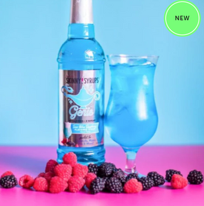 Skinny Mixes - Genie Syrup - Tangy Blue Raspberry - 0 Calories, 0 Sugar, 0 Carbs & Keto Approved