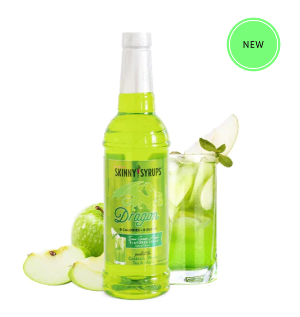 Skinny Mixes - Dragon Syrup - Tangy Green Apple - 0 Calories, 0 Sugar, 0 Carbs & Keto Approved