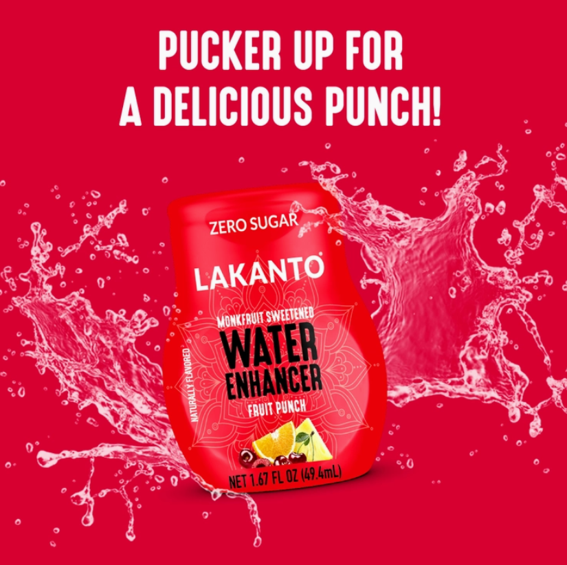 Lakanto - Water Enhancer - Fruit Punch, 1.67 oz - Gluten Free, Sugar Free & Low Carb