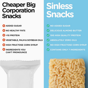 Better than Good Foods - Sinless Low Carb Marshmallow Krisp Bar - Gluten Free, High Protein, GMO Free, Nut Free