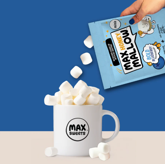 Max Mallow - Bold Blueberry Mini Honey Marshmallow - Sugar Free & Gluten Free